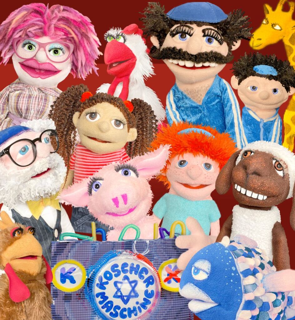 unterschiedliche Puppen des Theaters bubales